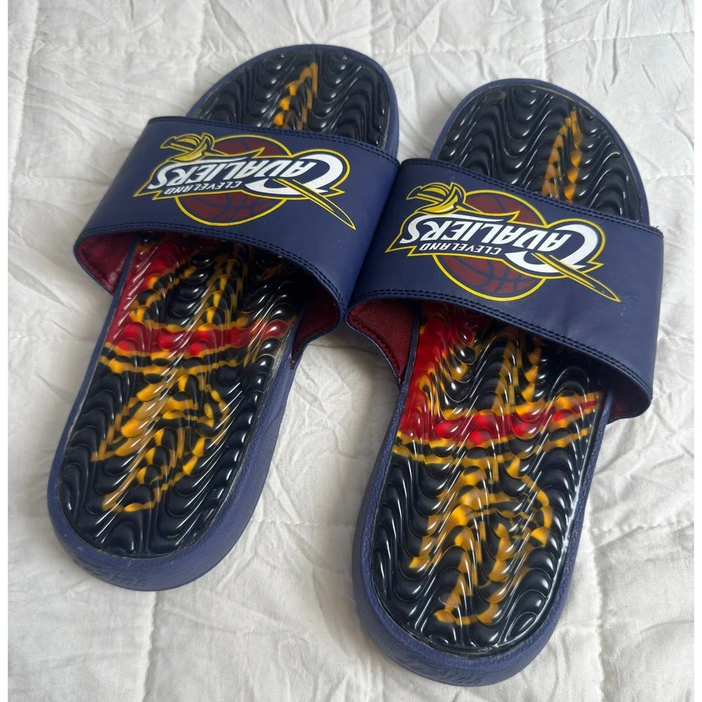 NBA Cleveland Cavaliers ISlide Navy Blue Athletic Sandals Men 9